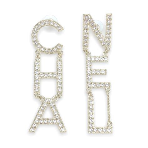 button chanel earrings|chanel earrings letters price.